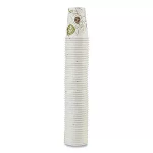 Pathways Paper Hot Cups, 8 Oz, White/green, 50/pack-DXE2338PATHPK