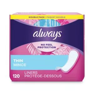 Thin Daily Panty Liners, Regular, 120/pack-PGC10796PK