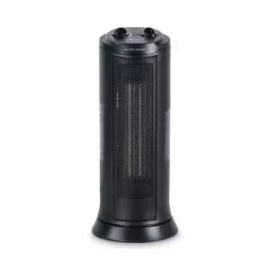 Mini Tower Ceramic Heater, 1,500 W, 7.37 x 7.37 x 17.37, Black-ALEHECT17
