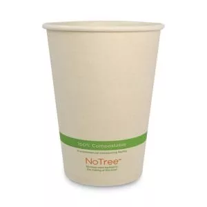No Tree Paper Bowls, 32 oz, 4.4" Diameter x 5.8"h, Natural, Sugarcane, 500/Carton-WORBOSU32
