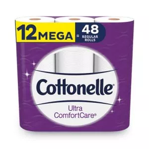 Ultra ComfortCare Toilet Paper, Soft Tissue, Mega Rolls, Septic Safe, 2 Ply, White, 284 Sheets/Roll, 12 Rolls/Pack-KCC48596