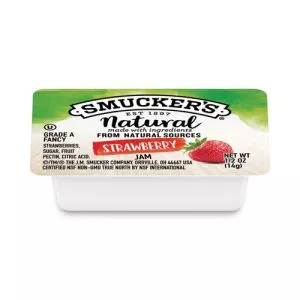 Smuckers 1/2 Ounce Natural Jam, 0.5 Oz Container, Strawberry, 200/carton-SMU8201