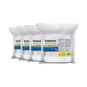 Disinfectant Wipes, 1-Ply, 8 x 6, Lemon, White, 800/Bag, 4 Bags/Carton-TRK192805