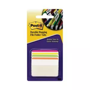 2" Angled Tabs, Lined, 1/5-Cut, Assorted Brights Colors, 2" Wide, 24/Pack-MMM686A1BB