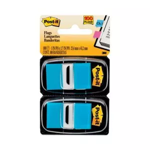 Standard Page Flags in Dispenser, Bright Blue, 50 Flags/Dispenser, 2 Dispensers/Pack-MMM680BB2