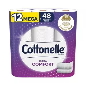 Ultra ComfortCare Toilet Paper, Soft Tissue, Mega Rolls, Septic Safe, 2-Ply, White, 284/Roll, 12 Rolls/Pack, 48 Rolls/Carton-KCC54165