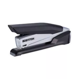 InPower Spring-Powered Desktop Stapler with Antimicrobial Protection, 20-Sheet Capacity, Black/Gray-ACI1100