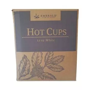 Paper Hot Cups, 12 oz, White, 50/Pack, 20 Packs/Carton-DFDPME01021