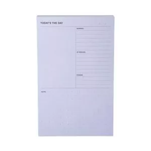 Adhesive Daily Planner Sticky-Note Pads, Daily Planner Format, 4.9" x 7.7", Blue, 100 Sheets/Pad-MMM58BLU