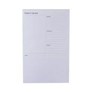 Adhesive Daily Planner Sticky-Note Pads, Daily Planner Format, 4.9" x 7.7", Gray, 100 Sheets/Pad-MMM58GRY