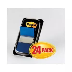 1" Flags Value Pack, Blue, 50 Flags/dispenser, 24 Dispensers/pack-MMM680224