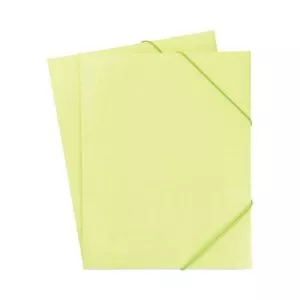 Folio, 1 Section, Elastic Cord Closure, Letter Size, Green, 2/Pack-MMMFOLGRN