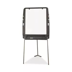 ingenuity portable flipchart easel with dry erase surface, 35 x 30, 73" tall easel, charcoal polyethylene frame-ICE30227