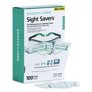 Sight Savers Pre-Moistened Anti-Fog Tissues With Silicone, 8 X 5, 100/box-BAL8576