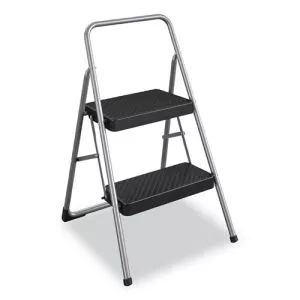 2-STEP FOLDING STEEL STEP STOOL, 200 LB CAPACITY, 28.13" WORKING HEIGHT, COOL GRAY-CSC11137PBL1E
