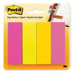 Page Flag Markers, Assorted Brights, 50 Flags/Pad, 4 Pads/Pack-MMM6714AU