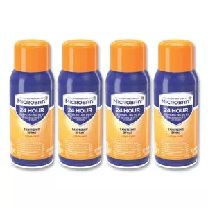 24-Hour Disinfecting Sanitizing Spray, Travel Size, Citrus Scent, 2.8 oz Aerosol Spray, 4/Pack-PGC02911