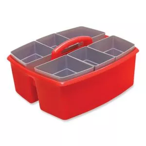 Large Caddy with Sorting Cups, Red, 2/Carton-STX00981U02C