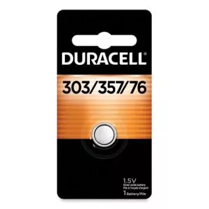 Button Cell Battery, 303/357, 1.5 V, 6/box-DURD303357PK