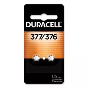 Button Cell Battery, 376/377, 1.5 V, 2/pack-DURD377B2PK