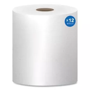 essential high capacity hard roll towels for business, absorbency pockets, 1-ply, 8" x 1,000 ft, 1.5" core, white,12 rolls/ct-KCC01000