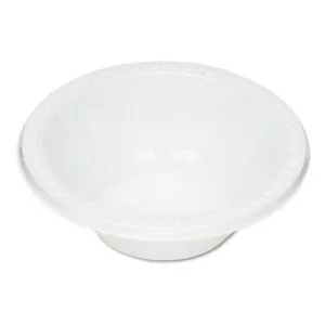 Plastic Dinnerware, Bowls, 12 Oz, White, 125/pack-TBL12244WH