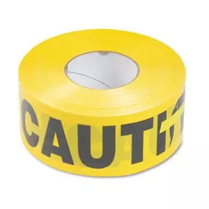 Caution Barricade Safety Tape, 3" X 1,000 Ft, Black/yellow-TCO10700