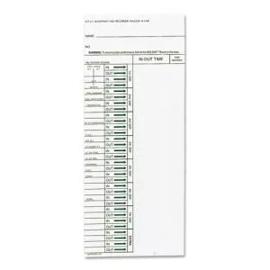 Time Clock Cards For Acroprint Att310, One Side, 4 X 10, 200/pack-ACP096103080