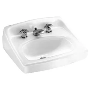 20-1/2 x 18-1/4 in. Rectangular Wall Mount Bathroom Sink in White-A0356015020