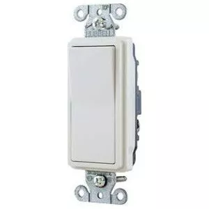 Style Line&#174; Decorator Series Specification Grade Rocker Switch, 20A, 120/277V, 3-Way, White-DS320W