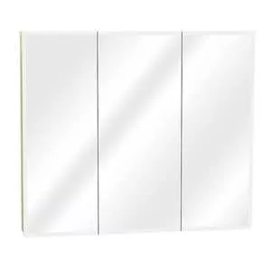 29-1/2 x 25-3/8 in. 3-Door Mirror Medicine Cabinet in White-AM30