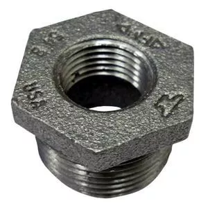 3/4 x 1/2 in. FNPT x MNPT 150# Black Malleable Iron Reducing Hex Bushing-BBFD