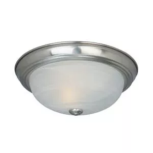 13 in. 2-Light 60W Flush Mount Ceiling Fixture in Brushed Nickel-C1257MSPAL