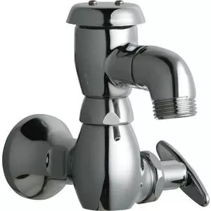 Single Cross Handle Wall Mount Service Faucet in Polished Chrome-C952CP