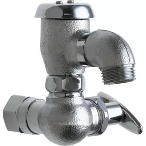 Single Cross Handle Wall Mount Service Faucet in Rough Chrome-C998RCF