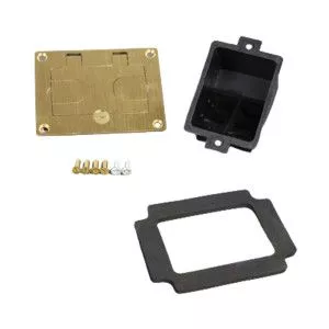 Metal Cover Plates, OmniBox Series Floor Boxes, Brass, Communication Devices-828C0MTC