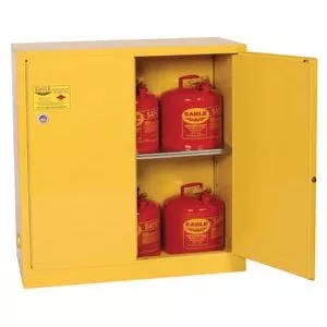 30 gal Safety Cabinet with 2-Door and Manual-Closing in Yellow-E1932X