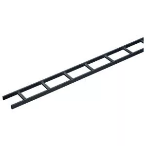 Ladder Rack Straight Section, Black, 12 in. W-LSS12BLK