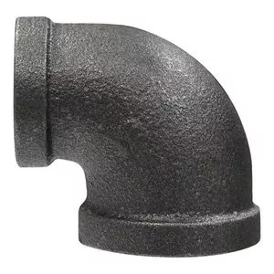 3/4 x 1/2 in. FPT 150# Black 90 Degree Malleable Iron Reducing Elbow-IB9FD