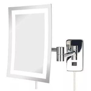6-1/2 x 9 in. Wall Mount LED Lighted 5X Magnifying Mirror in Polished Chrome-JJRT710CL