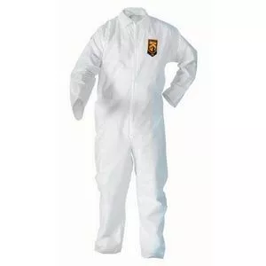 XL Size Microforce Barrier Fabric Coverall in White-K49004