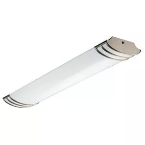 9-7/8 in 64W 2-Light Fluorescent T8 Linear Ceiling Fixture in Brushed Nickel-L10813BN