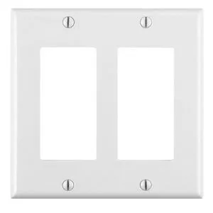 2-Gang 2-Device Wall Plate in White-L80409W
