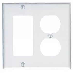 1-Device 1-Duplex Decorative Plate in White-L80455W