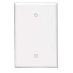 1-Gang Oversized Hard Plastic Blank Plate in Ivory-L86114