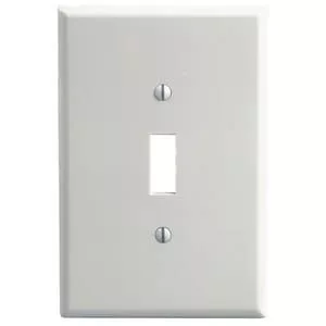 1 Gang Thermoset Plastic Wall Plate in White-L88101