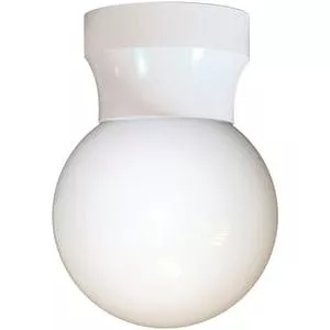 6 in. 1-Light 60W Outdoor Ceiling Fixture in White-LFP307I60WW
