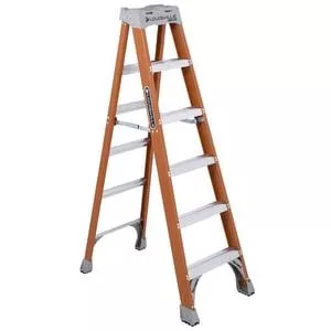 6 ft. Fiberglass Step Ladder Type IA 300-Pound Load Capacity-LFS1506