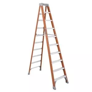10 ft. Fiberglass Step Ladder Type IA 300-Pound Load Capacity-LFS1510