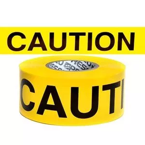 3 in. x 1000 ft. 4 mil Plastic Caution Safety Barrier Tape in Yellow-PB3104Y16